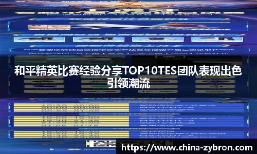 和平精英比赛经验分享TOP10TES团队表现出色引领潮流