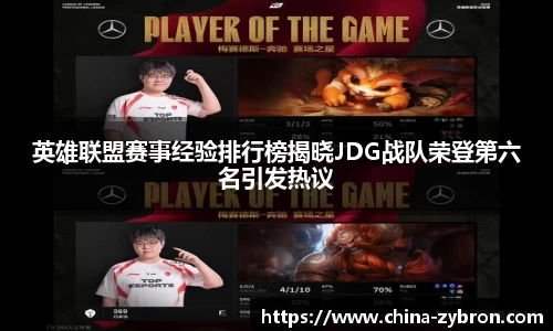 英雄联盟赛事经验排行榜揭晓JDG战队荣登第六名引发热议