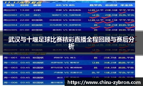 武汉与十堰足球比赛精彩直播全程回顾与赛后分析