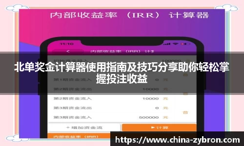 北单奖金计算器使用指南及技巧分享助你轻松掌握投注收益